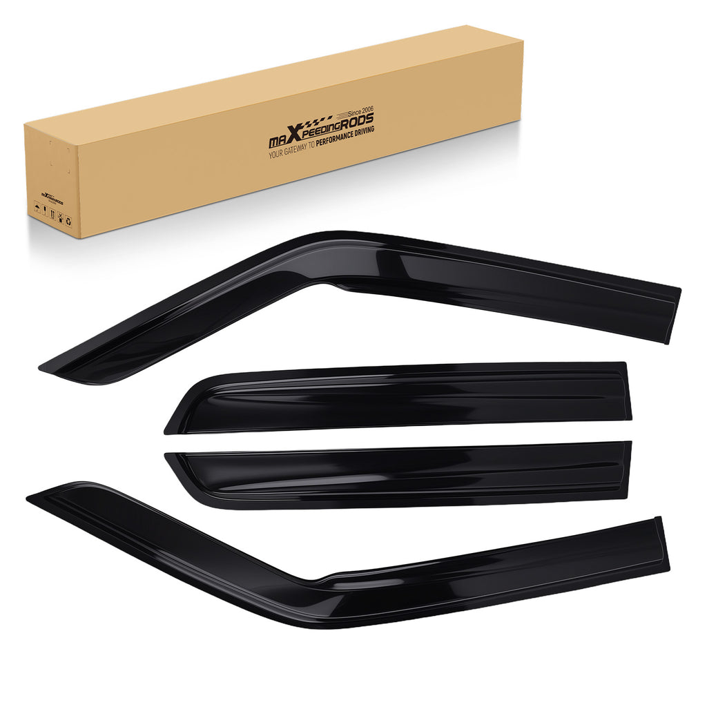 4pcs geschikt voor Vent Shields geschikt voor Nissan Juke 2010-2019 Outside Mount Black Tinted Set