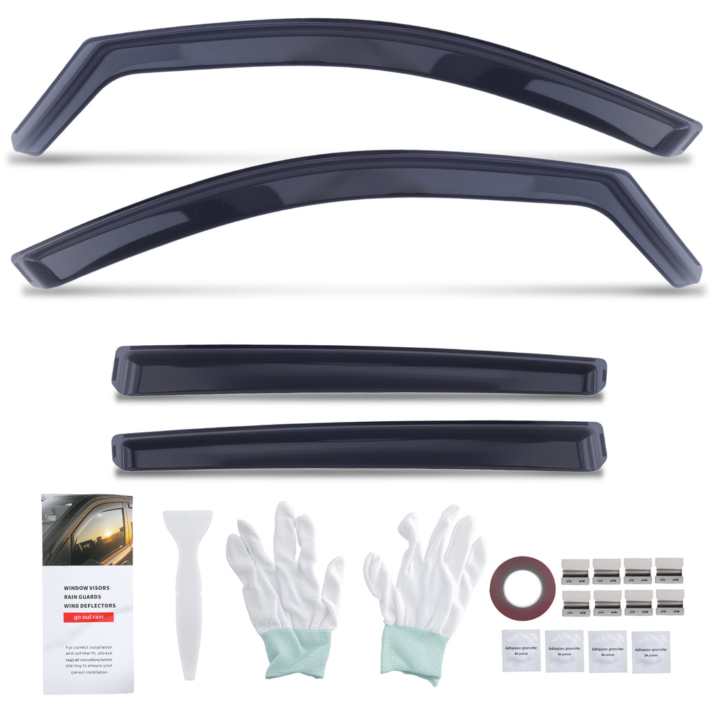 Voor Achter Wind Deflectors geschikt voor Peugeot 308 MK2 2013-2021 Window Visors