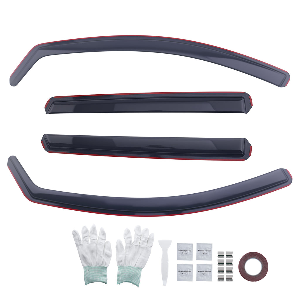 In-Channel Wind Deflectors geschikt voor Nissan Qashqai 2014-2021 Voor Achter Set