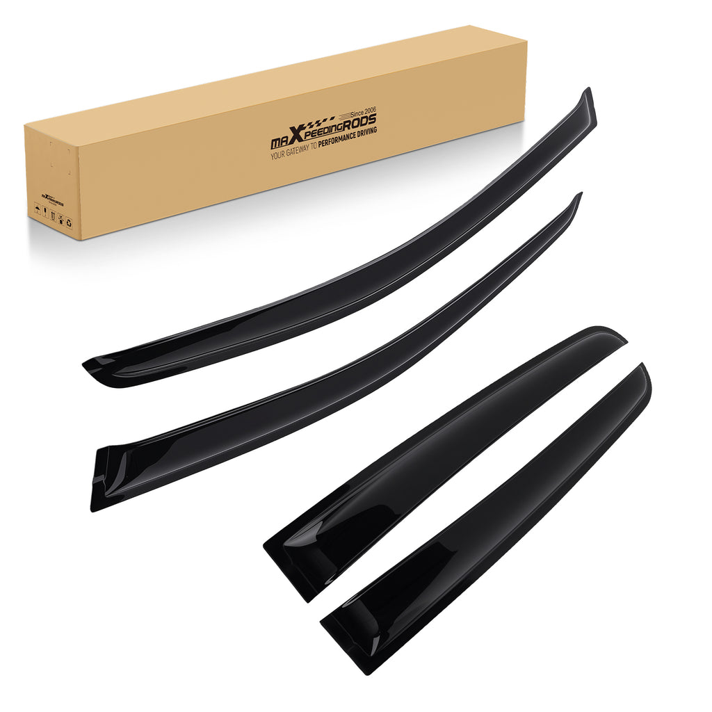4PCS Window Wind Deflectors geschikt voor Ford Ranger 2019-2022 Rain Guards Black Tinted