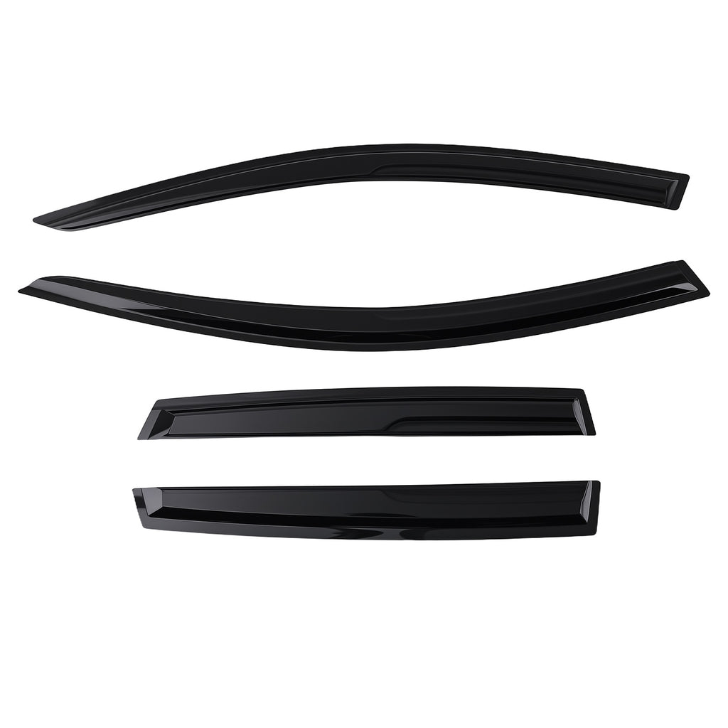 Side Rain Visor Wind Deflectors geschikt voor Renault Clio MK5 2019-Up Black Hatchback