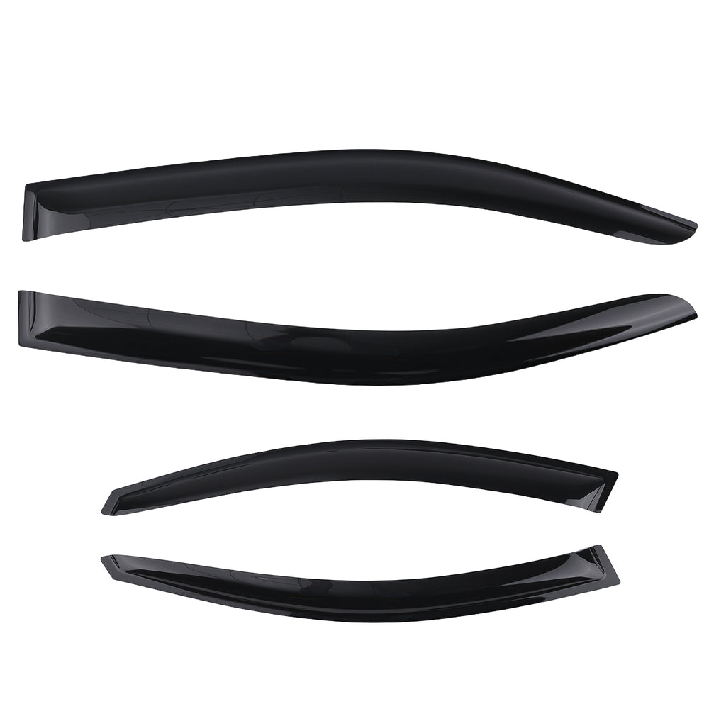 4PC RainWind Deflectors geschikt voor SKODA Octavia MK3 Outside Mount Black Tinted