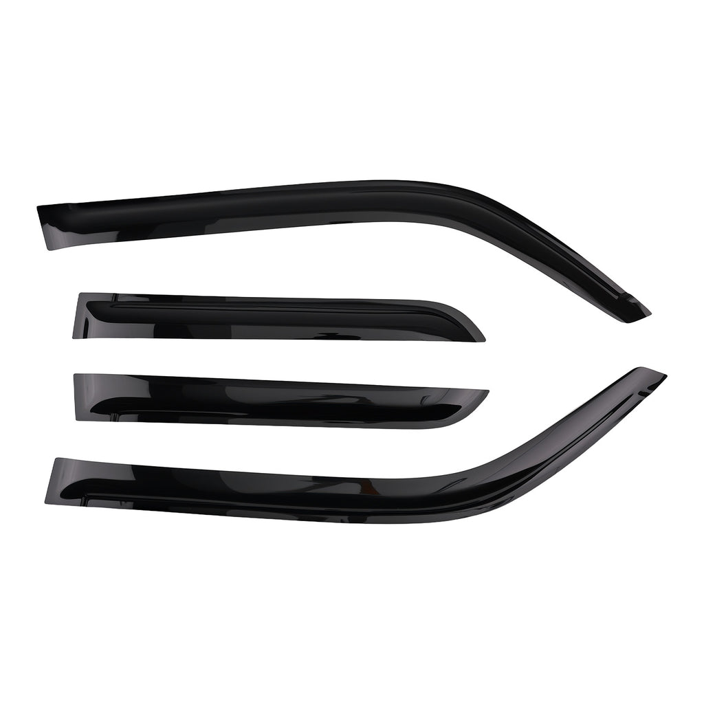 Rain Guards Window Visors geschikt voor Toyota Yaris MK2 2005-2011 5-Door Set Black 4Pcs