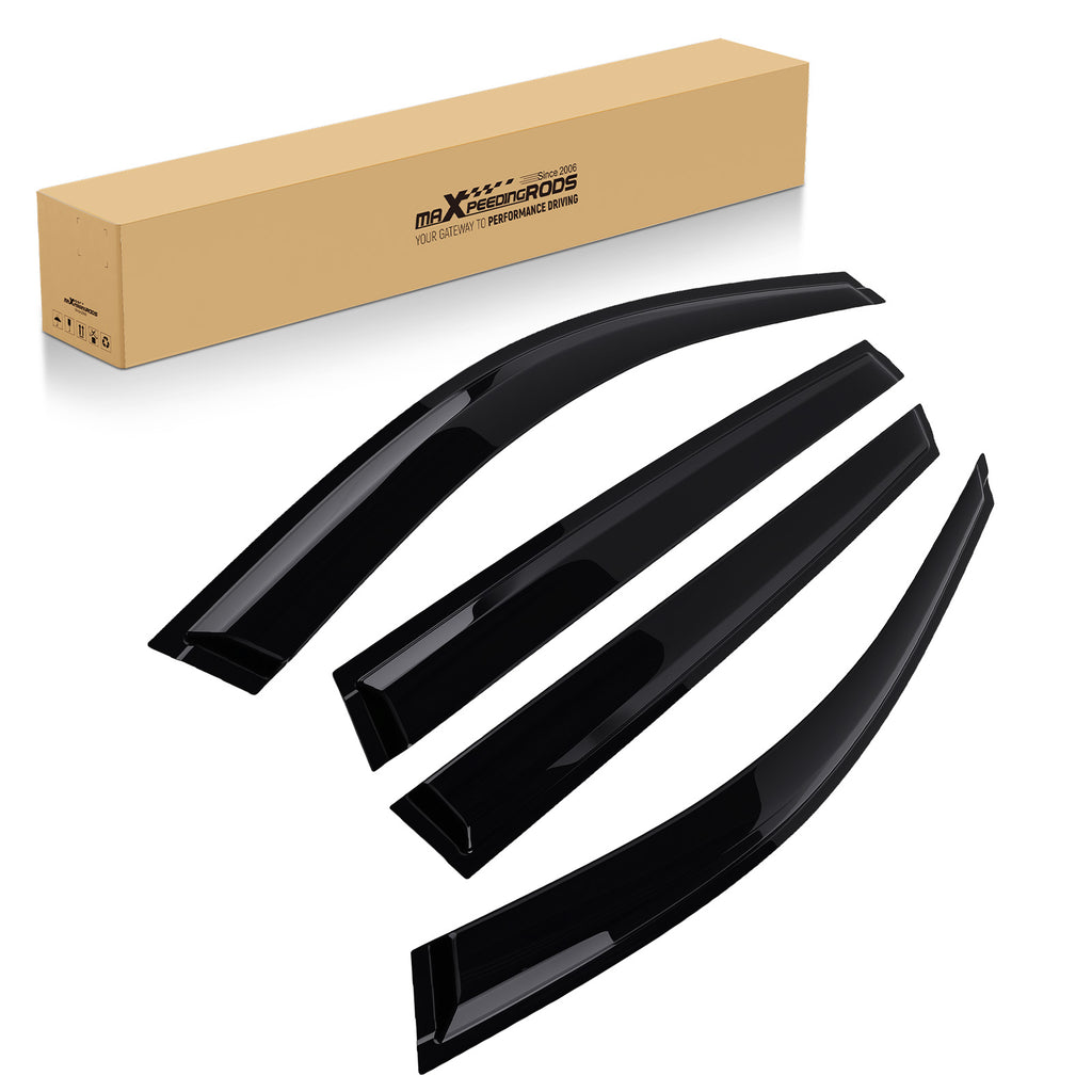 FrontRear Guards geschikt voor BMW X1 F48 2015-2022 Window Wind Deflectors Black 4pcs