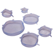 Laad de afbeelding in de galerijviewer, 6pcs Safe Food Grade Silicone Insta Lids Suction Lid-bowl Cover Stretch Lids