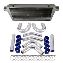 Laad de afbeelding in de galerijviewer, 600 x 300 x 76mm Intercooler Black + 3 Intercooler Pipe Piping Kit Hose Kits