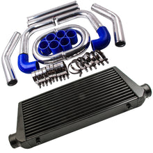 Laad de afbeelding in de galerijviewer, 600x300x76mm 3 Universal Aluminum Intercooler + 2.5 64mm Intercooler Pipe Kit