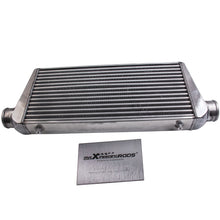 Laad de afbeelding in de galerijviewer, geschikt voor AUDI VW Voor Mount Alloy Intercooler 600 x 300 x 76mm Core 3 Inch Inlets
