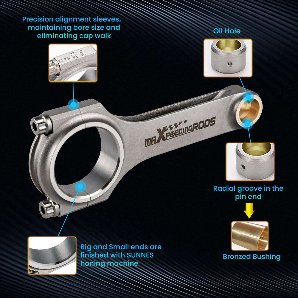 Compatible for Yamaha V-Max Vmax ARP 2000 Pleuel Bielle H-Beam Connecting Rod Conrod Con Rods