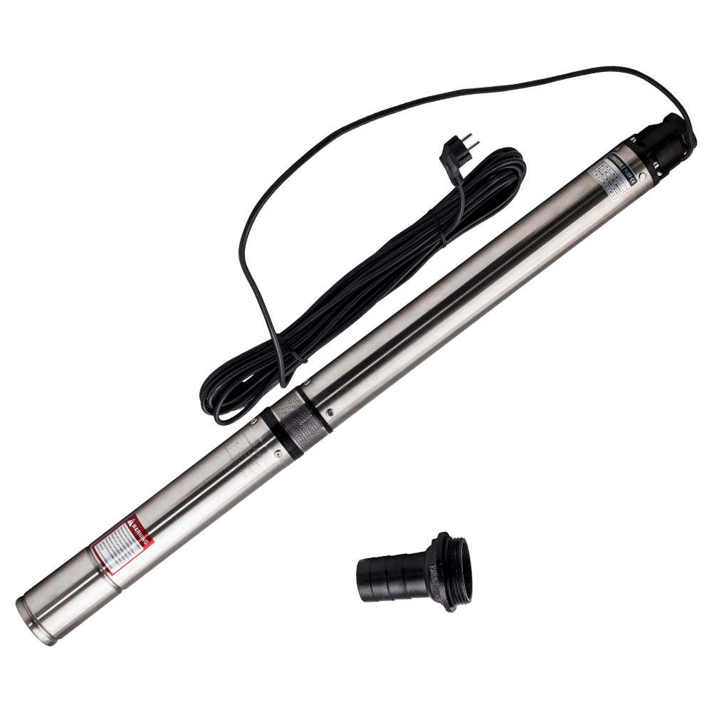 8.5 bar 18m Deep Well Submersible pump 6300L/H 1100W Stainless Steel 3.5inch
