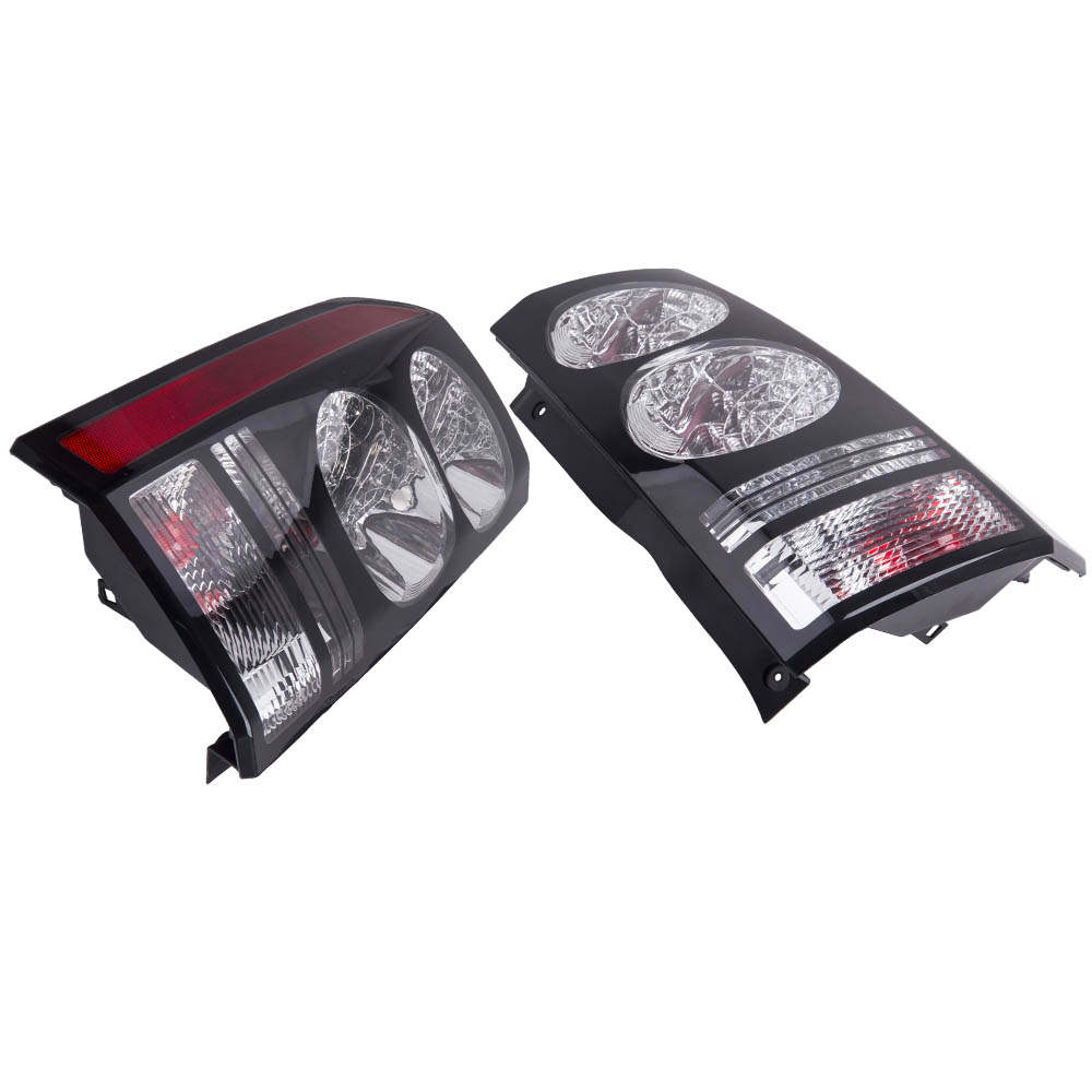 Pair LeftandRight Rear Lights Tail Lights BLACK LED compatible for Land Rover Discovery 3and4