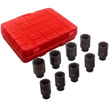 Laad de afbeelding in de galerijviewer, Quality Impact Sockets Set 29-38mm 9pcs 1/2 inch Drive 29-30-31-32-33-34-35-36-38mm