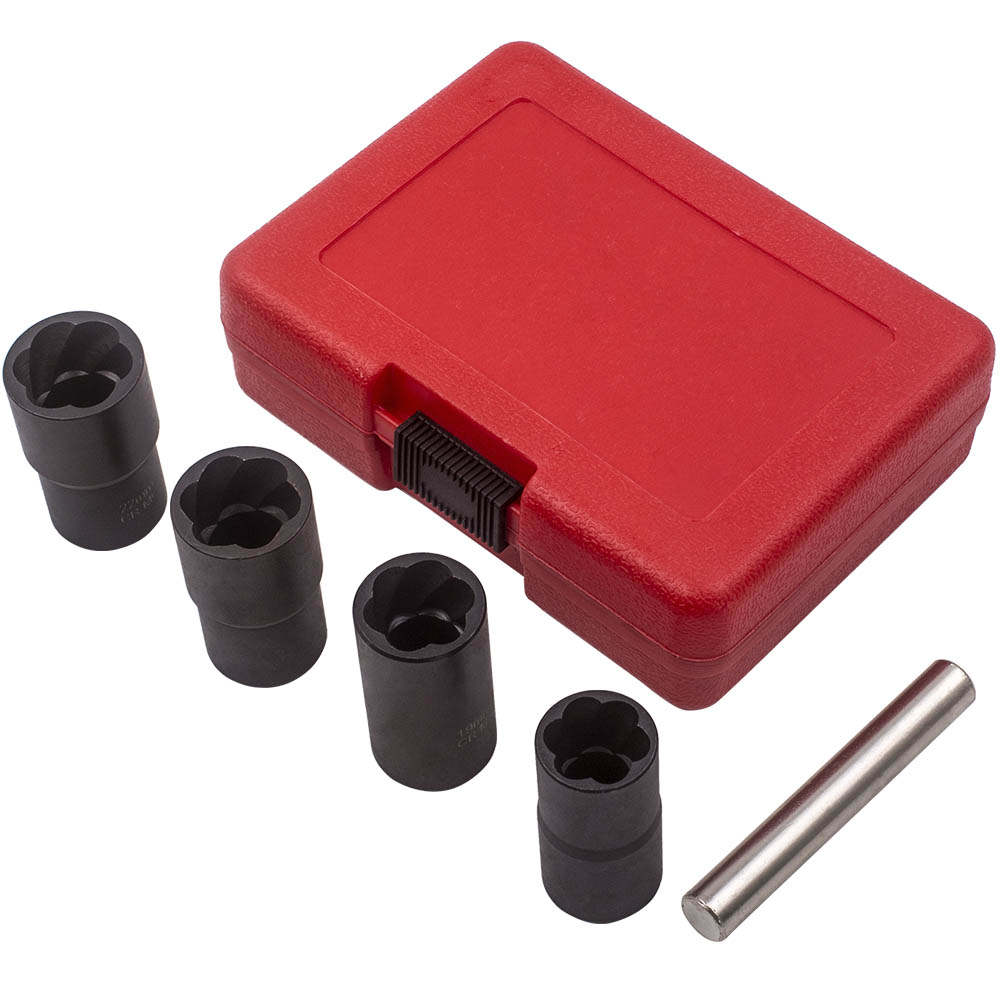 Locking Wheel Lug Nut Remover 1/2 17mm 19mm 21mm 22mm Nut Extractor Kit Set